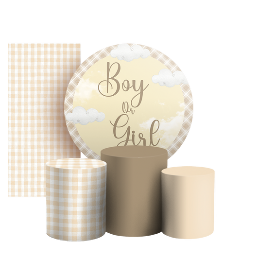 Arte Digital Painel de Festa - Chá Revelação Girl or Boy 804907