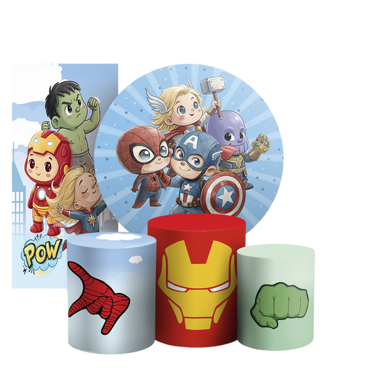 Arte Digital Painel de Festa - Herois Vingadores 804938