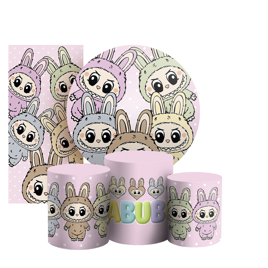 Arte Digital Painel de Festa - Labubu --804969