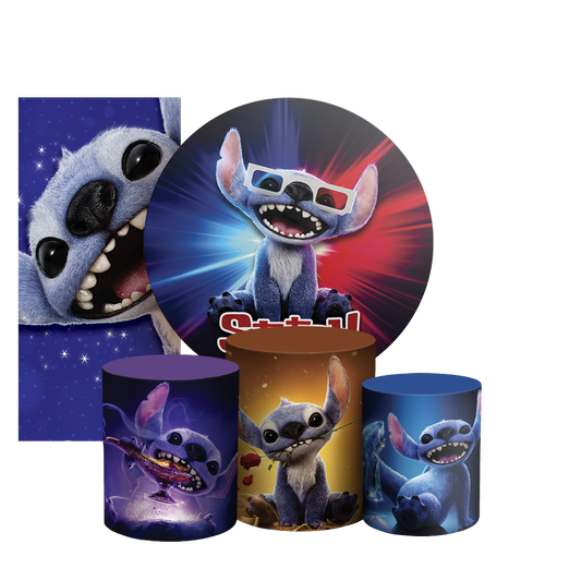 Arte Digital Painel de Festa - Lilo Stitch --804970