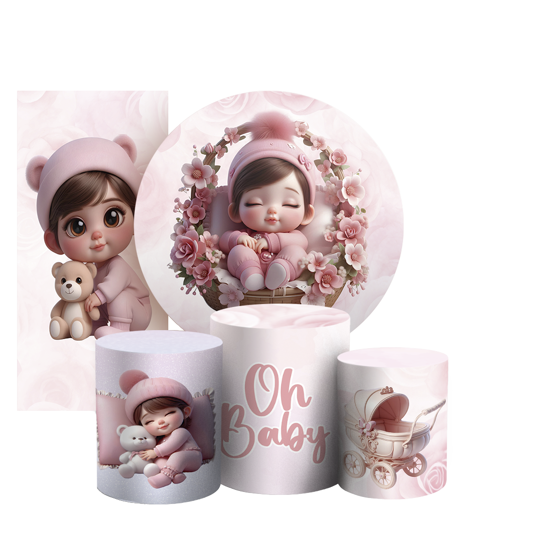 Arte Digital Painel de Festa - Oh Baby 805001