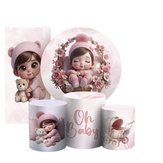 Arte Digital Painel de Festa - Oh Baby 805001