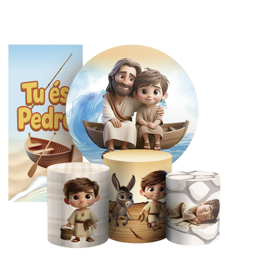 Arte Digital Painel de Festa - Tu Es Pedro 805013