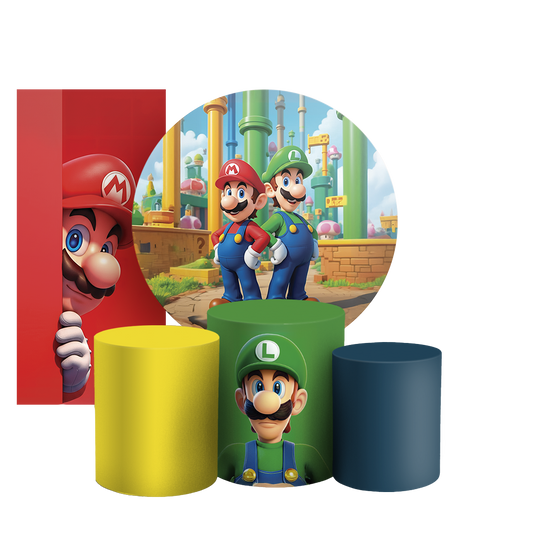 Arte Digital Painel de Festa - Super Mario e Luigi 805024