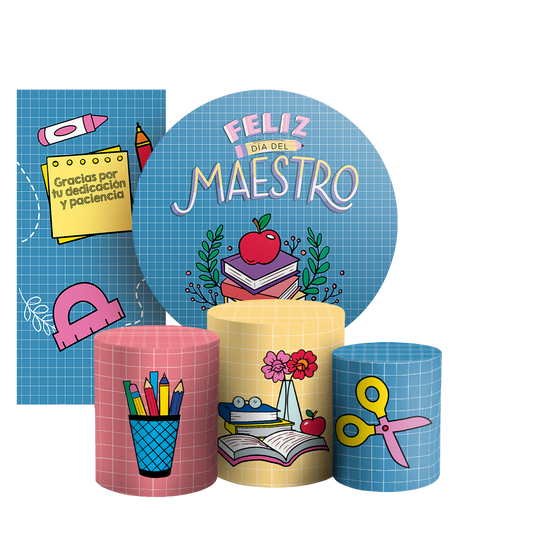 Arte Digital Painel de Festa - Dia del Maestro ES 805028