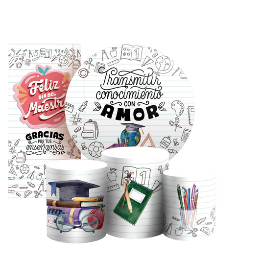 Arte Digital Painel de Festa - Dia del Maestro ES 805029