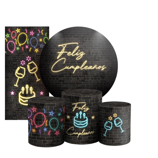 Arte Digital Painel de Festa - Feliz Cumpleaños ES 805030