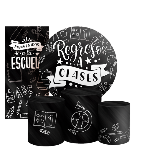 Arte Digital Painel de Festa - Vuelta a Clases ES 805049