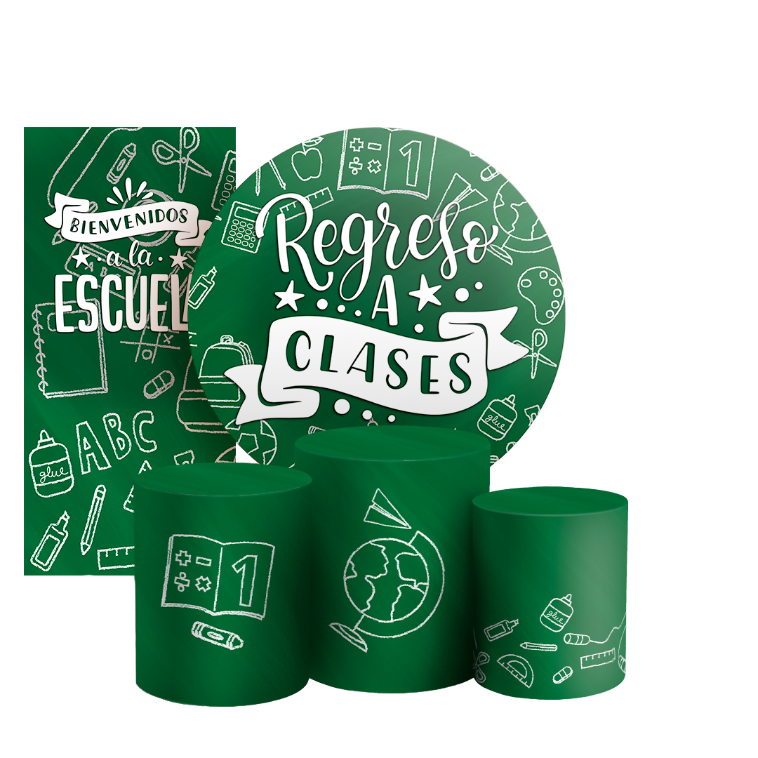 Arte Digital Painel de Festa - Vuelta a Clases ES 805051
