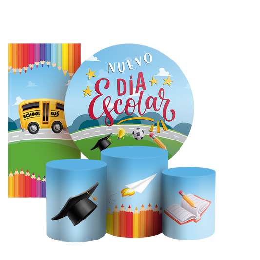 Arte Digital Painel de Festa - Vuelta a Clases ES 805052