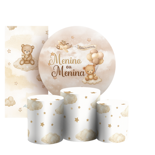 Arte Digital Painel de Festa - Chá De Revelação Ursinhos 805059