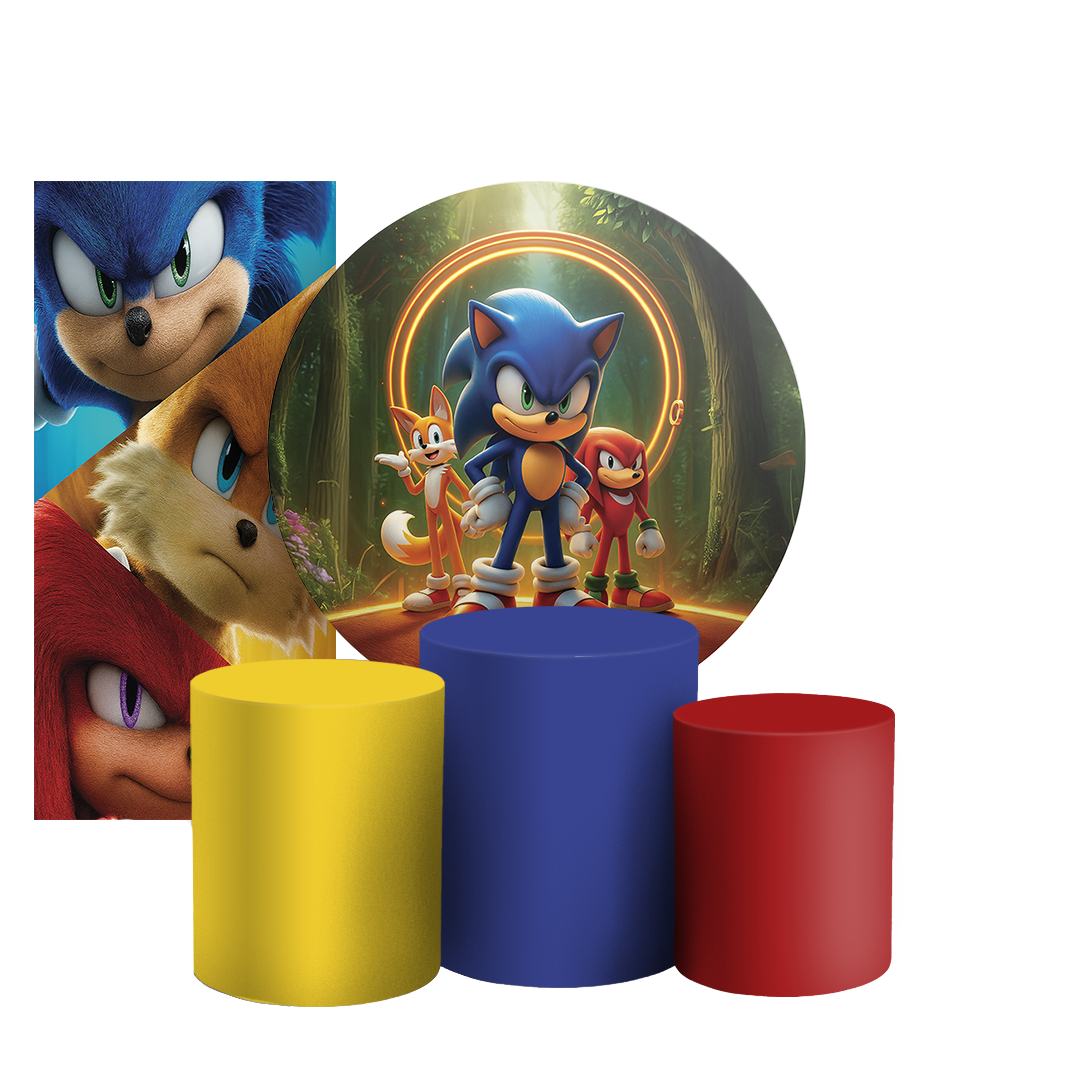 Arte Digital Painel de Festa - Sonic 805065