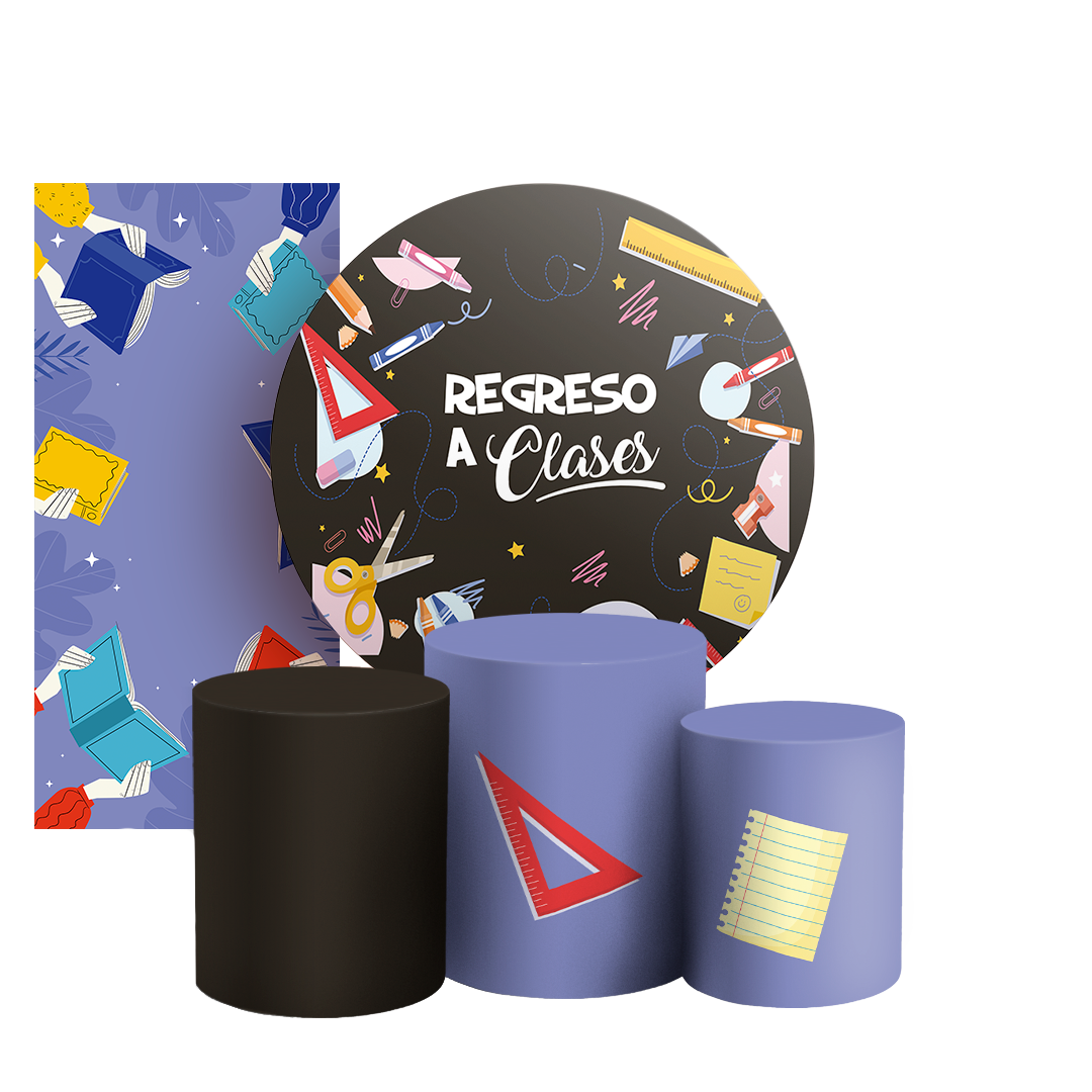 Arte Digital Painel de Festa - Regreso a Clases ES 805071