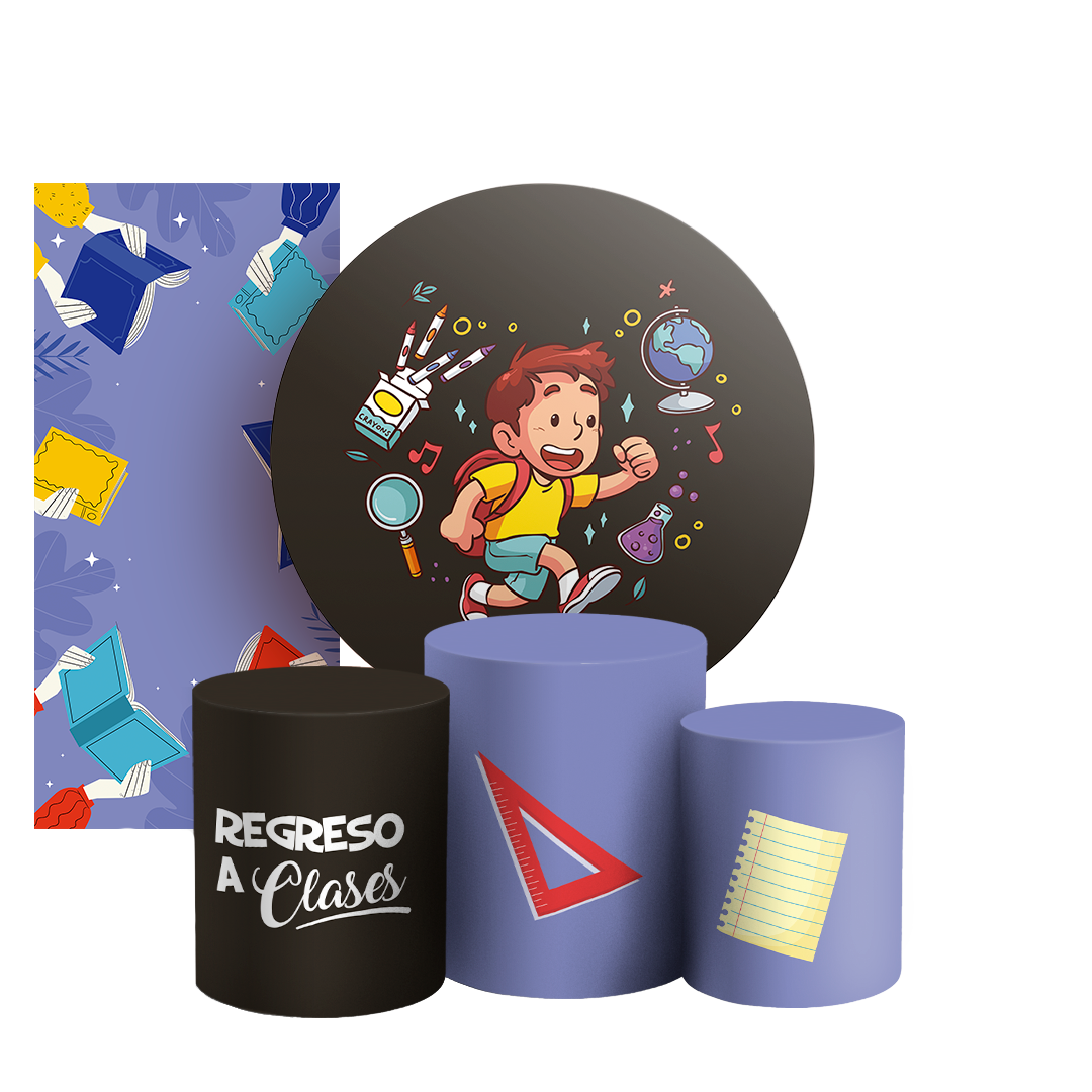 Arte Digital Painel de Festa - Regreso a Clases ES 805072