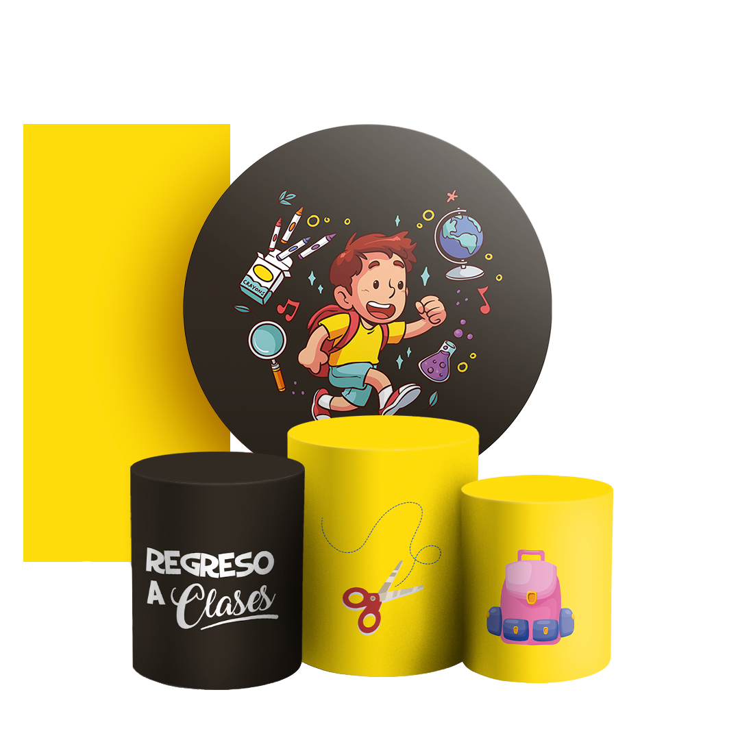 Arte Digital Painel de Festa - Regreso a Clases ES 805073