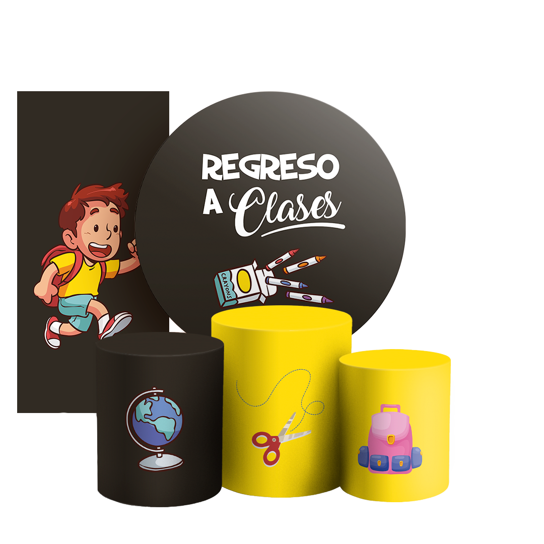 Arte Digital Painel de Festa - Regreso a Clases ES 805074