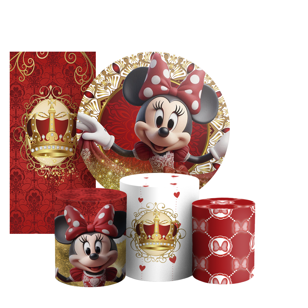 Arte Digital Painel de Festa - Minnie 805101
