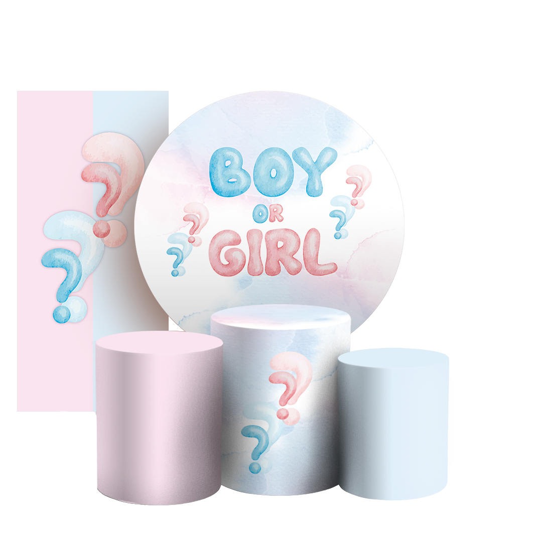 Arte Digital Painel de Festa - Revelação 805188