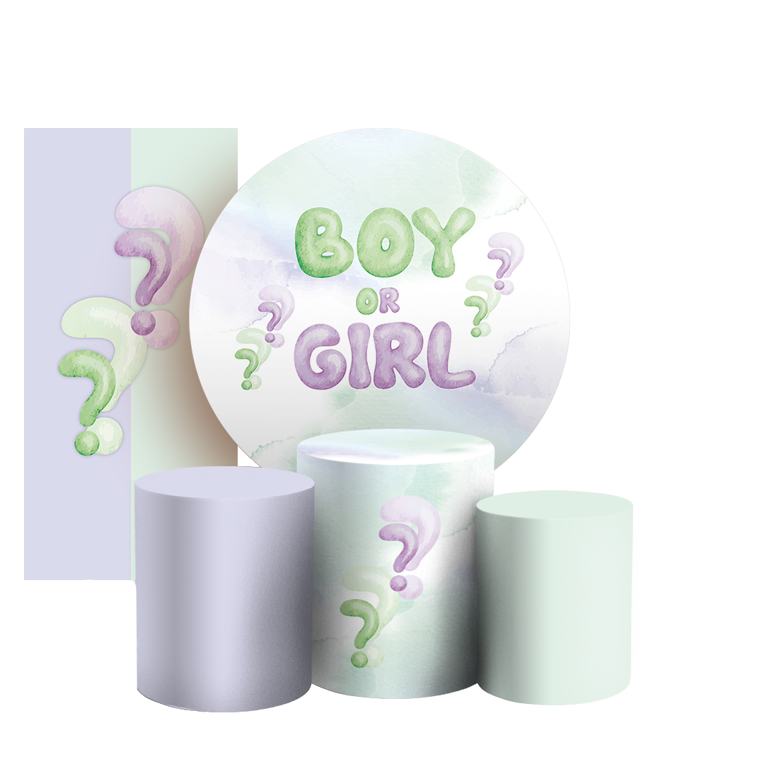 Arte Digital Painel de Festa - Revelação 805189