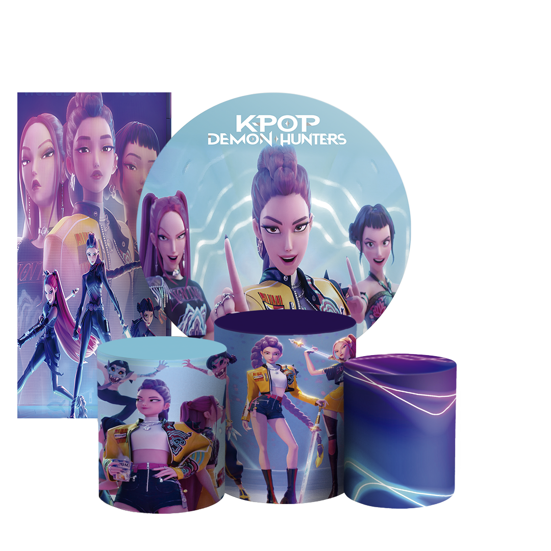 Arte Digital Painel de Festa - Guerreiras do K-Pop 805276