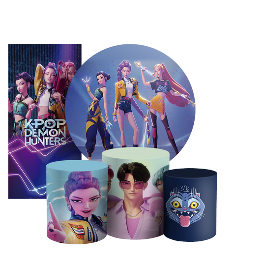Arte Digital Painel de Festa - Guerreiras do K-Pop 805277