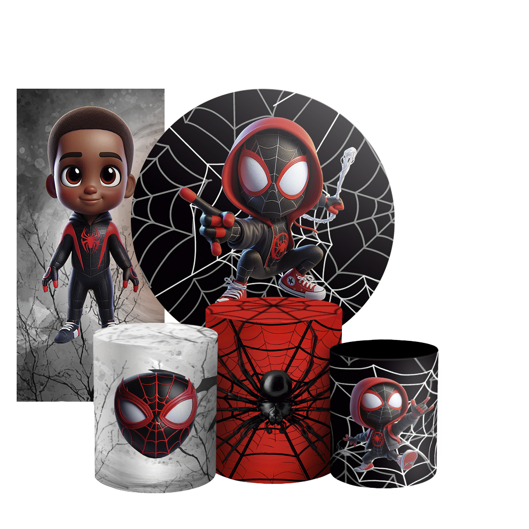Arte Digital Painel de Festa - Homem Aranha Miles Morales 805282
