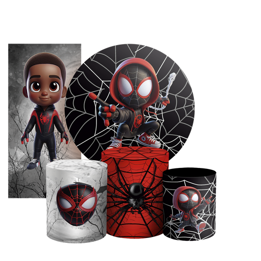 Arte Digital Painel de Festa - Homem Aranha Miles Morales 805282