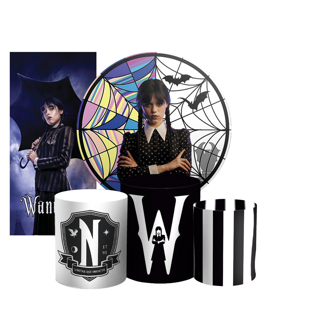 Arte Digital Painel de Festa - Wandinha 805357