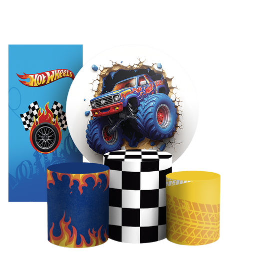 Arte Digital Painel de Festa - Hot Wheels 805479