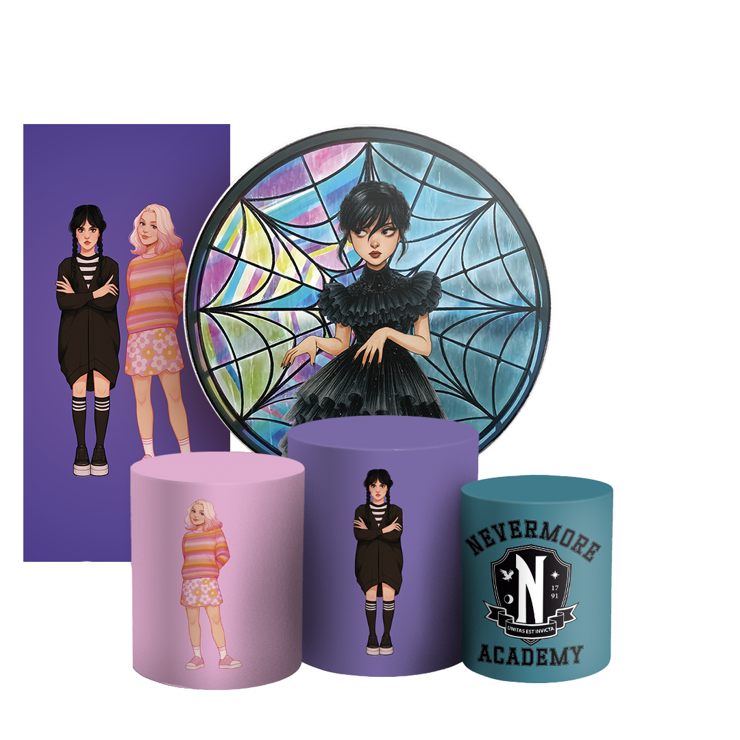 Arte Digital Painel de Festa - Wandinha 805483