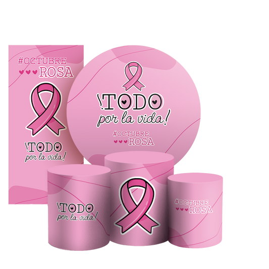 Arte Digital Painel de Festa - Octubre Rosa 805534