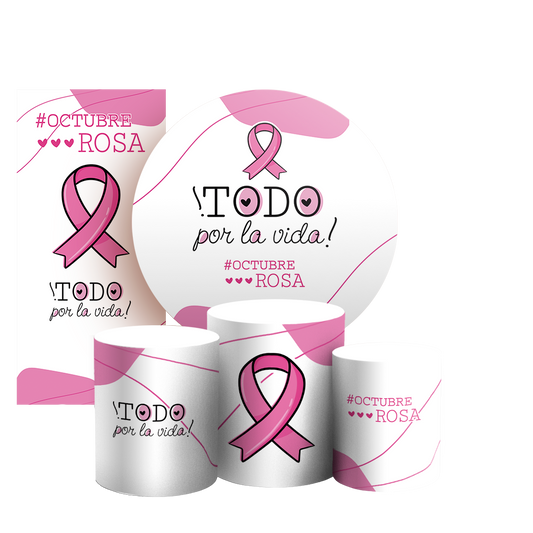 Arte Digital Painel de Festa - Octubre Rosa 805535