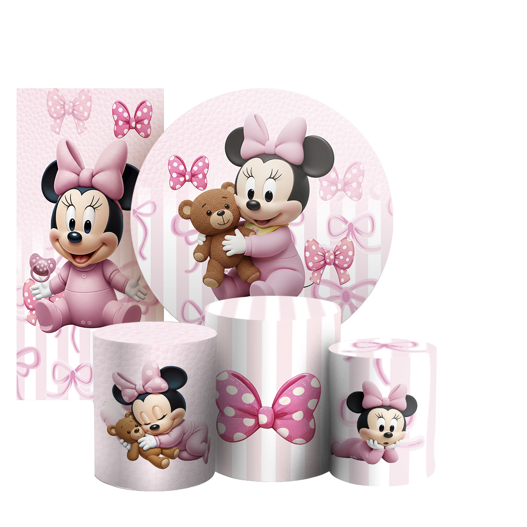 Arte Digital Painel de Festa - Minnie 805552