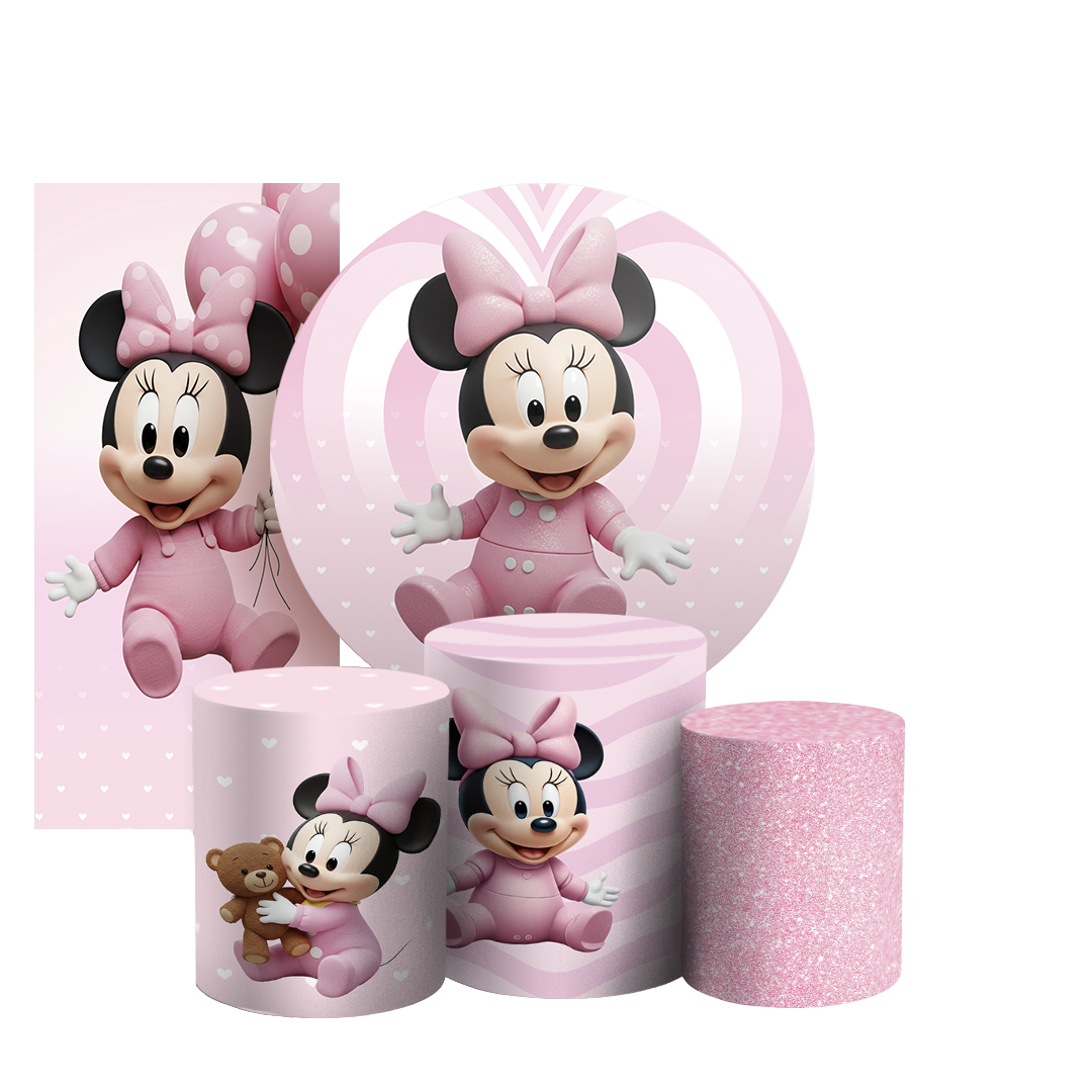 Arte Digital Painel de Festa - Minnie 805553
