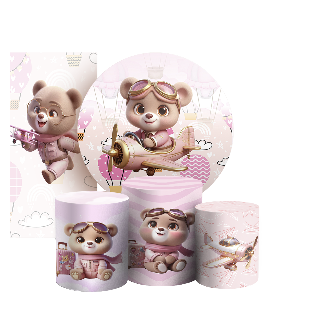 Arte Digital Painel de Festa - Ursinha 805589