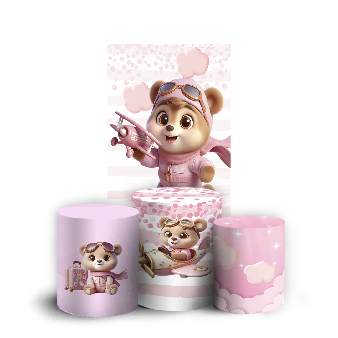 Arte Digital Painel de Festa - Ursinha 805591