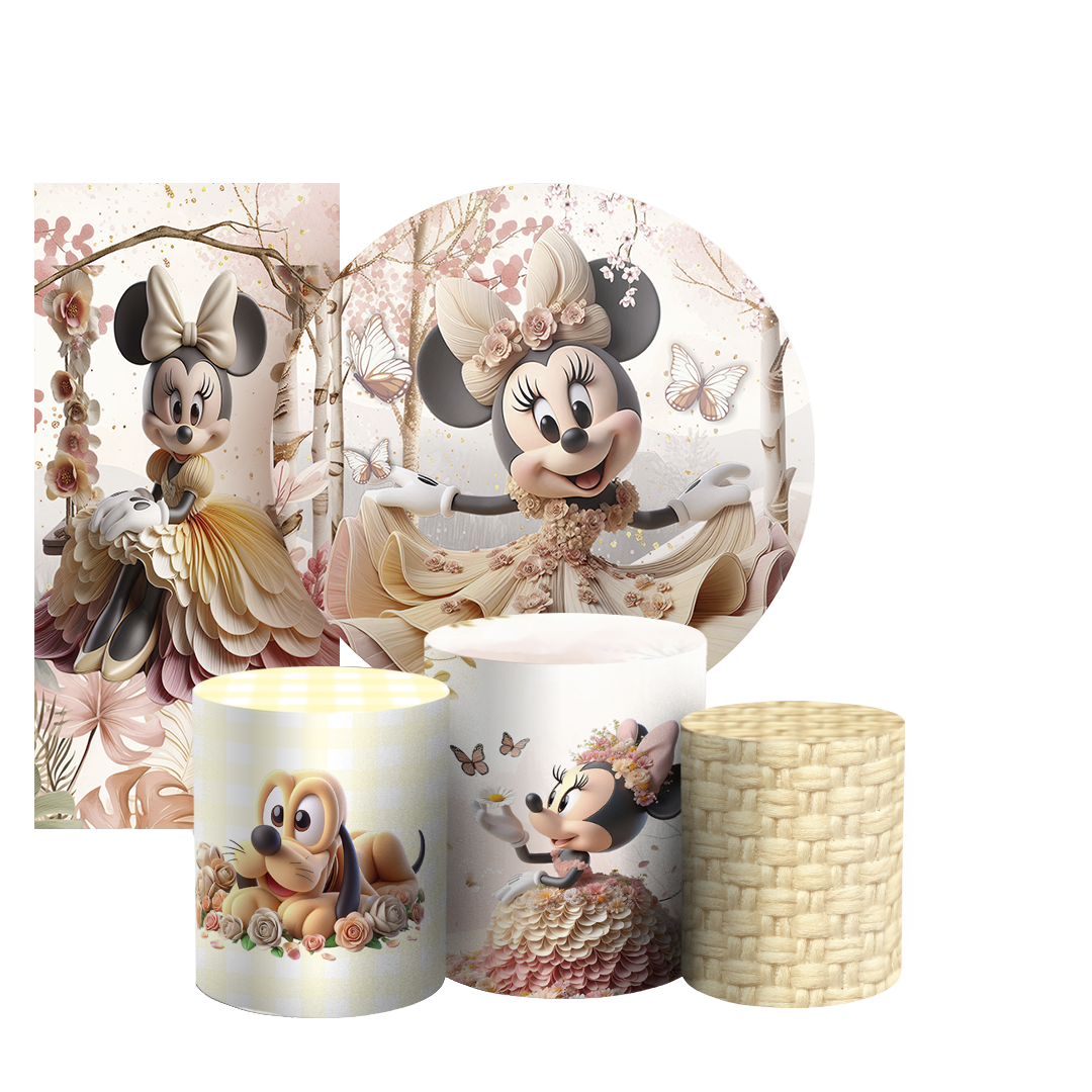 Arte Digital Painel de Festa - Minnie 805627