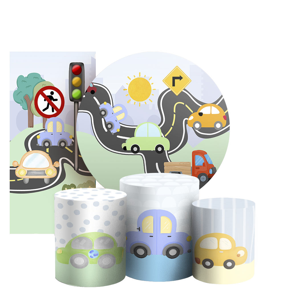 Arte Digital Painel de Festa - Transporte 805631