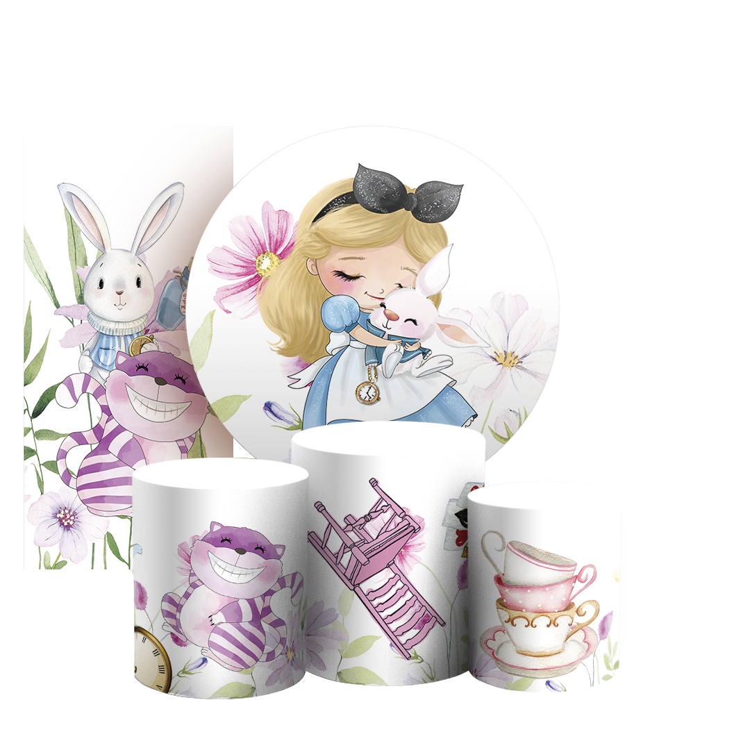 Arte Digital Painel de Festa - Alice no País das Maravilhas 805734