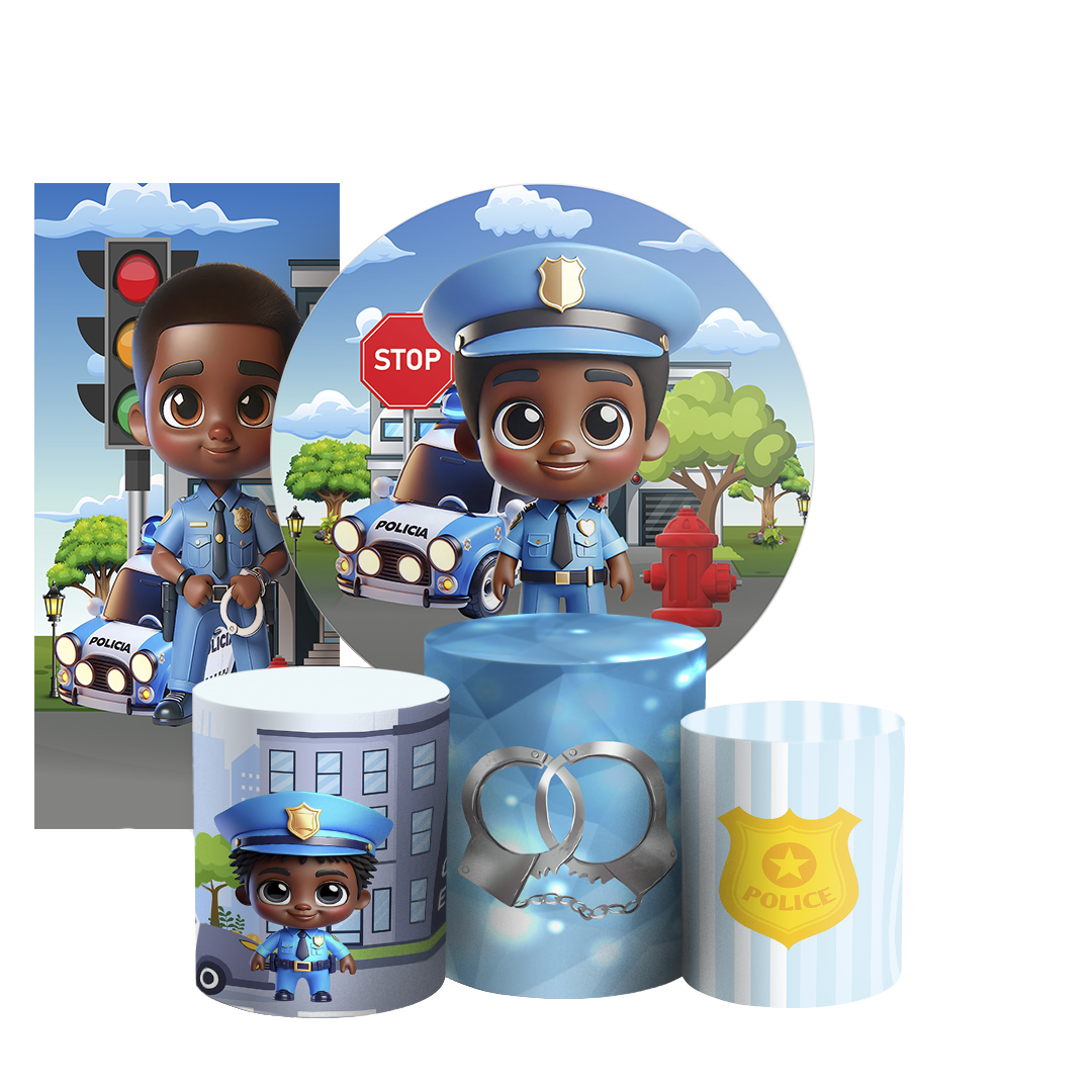 Arte Digital Painel de Festa - Polícia 805815