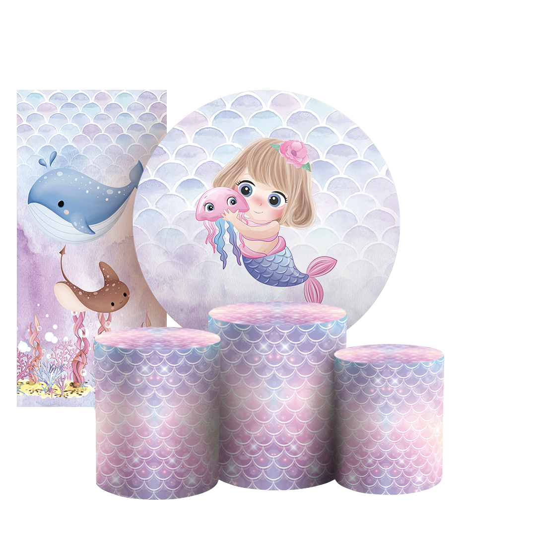 Arte Digital Painel de Festa - Sereia 805847