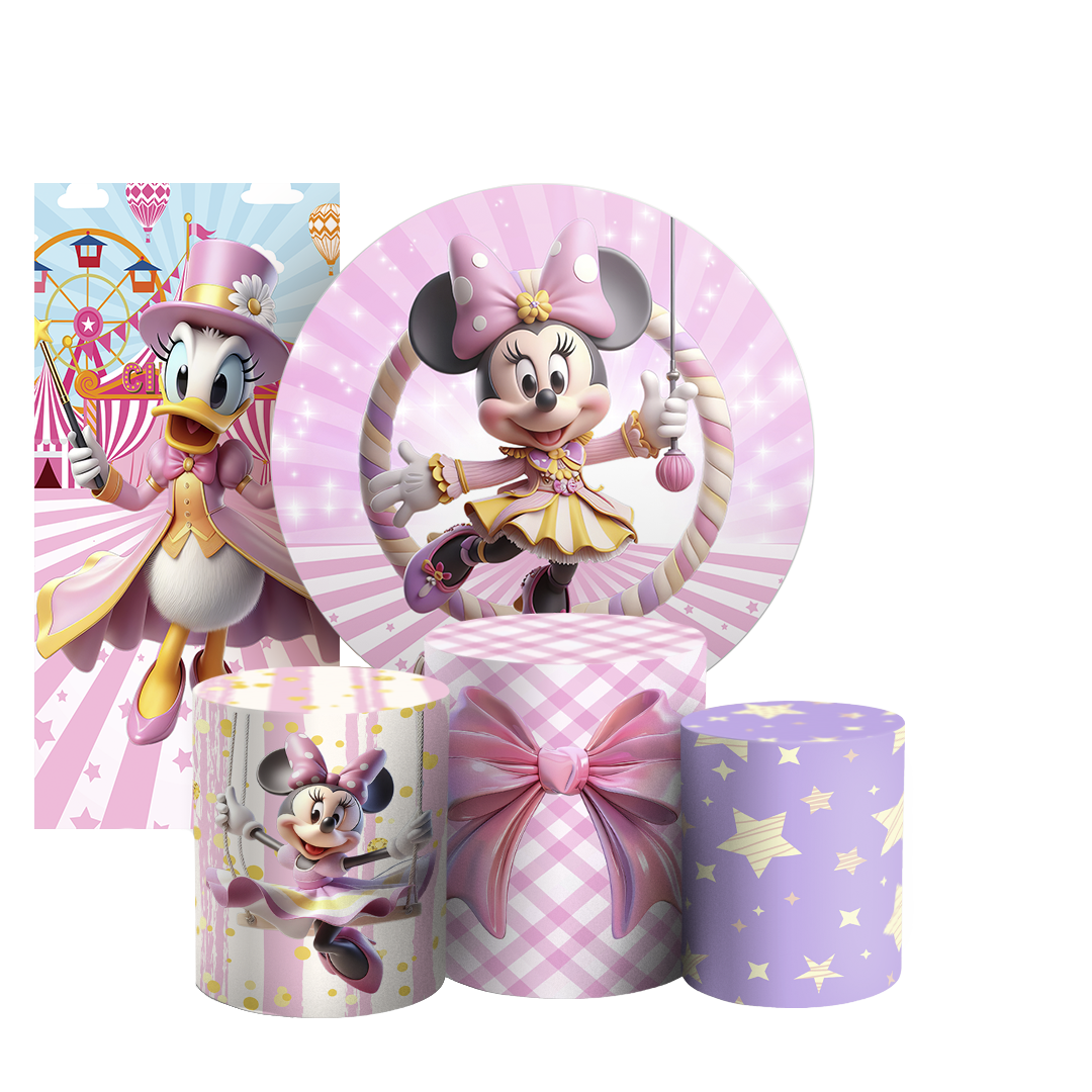 Arte Digital Painel de Festa - Mickey E Minnie Circo 805862