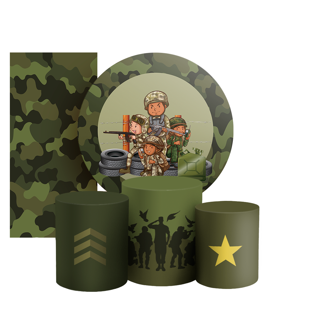 Arte Digital Painel de Festa - Militar Exercito 805883