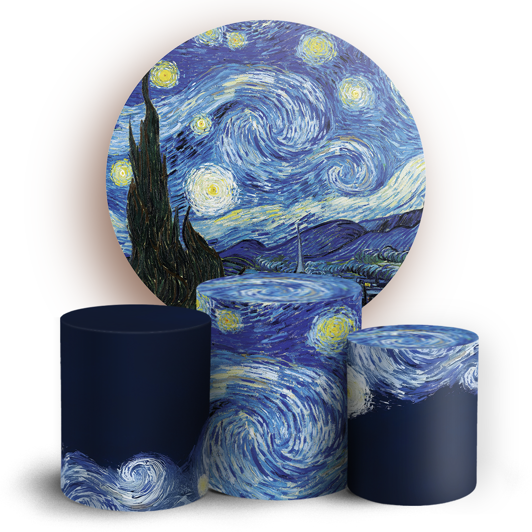 Arte Digital Painel de Festa - Noite Estrelada Van Gogh 805950