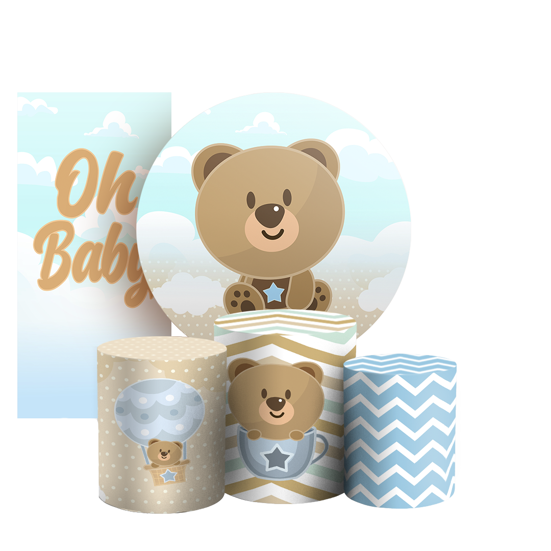 Arte Digital Painel de Festa - Urso Oh Baby 805963