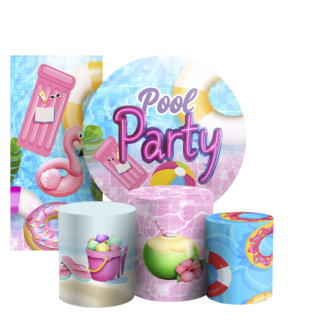 Arte Digital Painel de Festa - Pool Party 806071