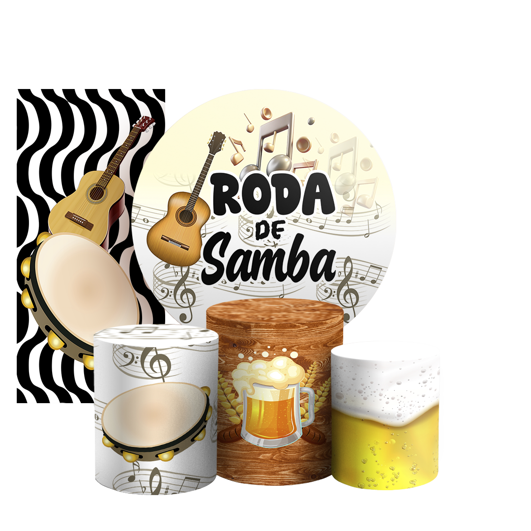 Arte Digital Painel de Festa - Samba 806078