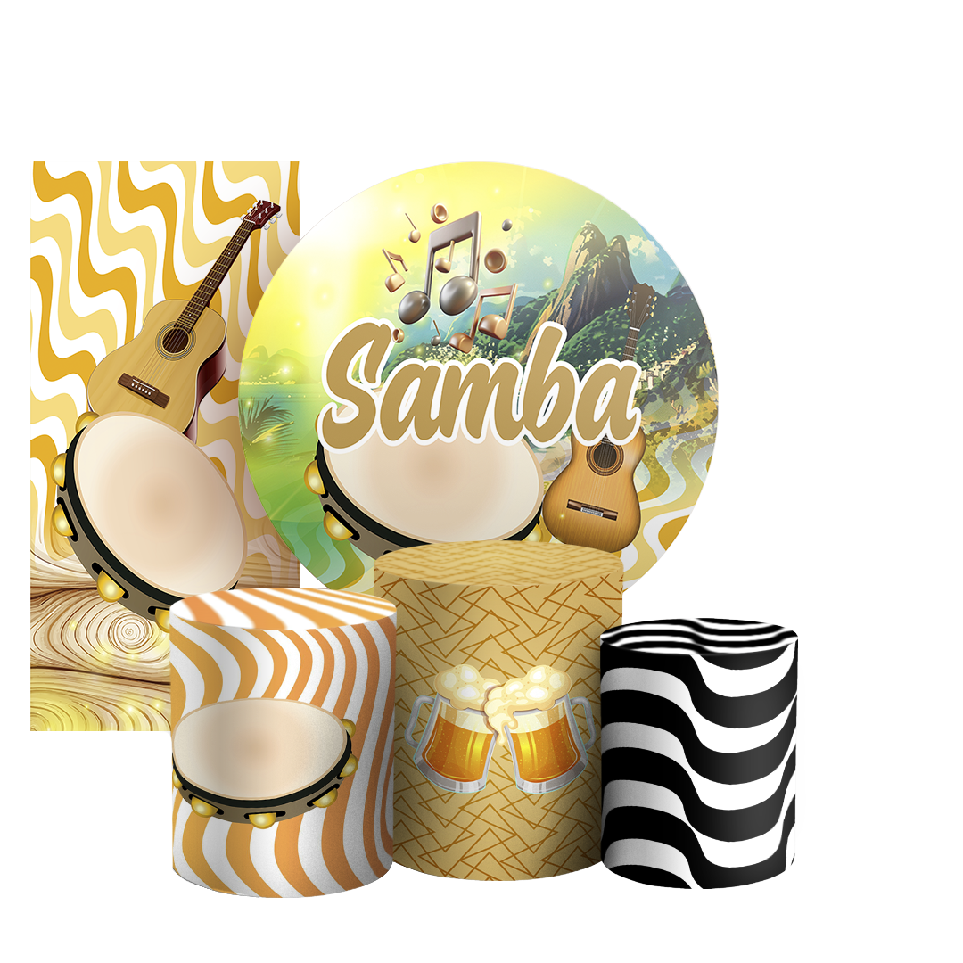 Arte Digital Painel de Festa - Samba 806079