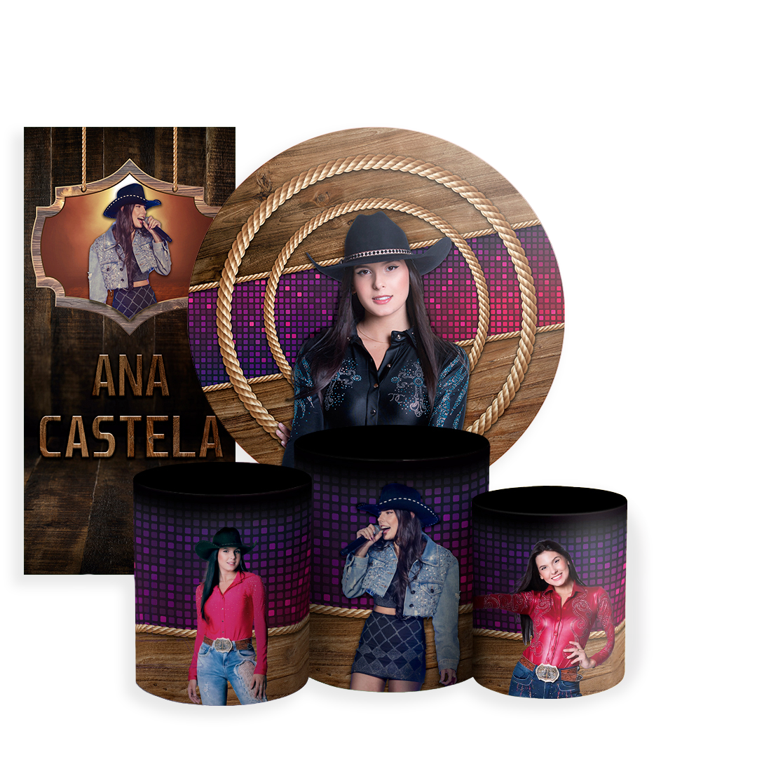 Arte Digital Painel de Festa - Ana Castela 802663