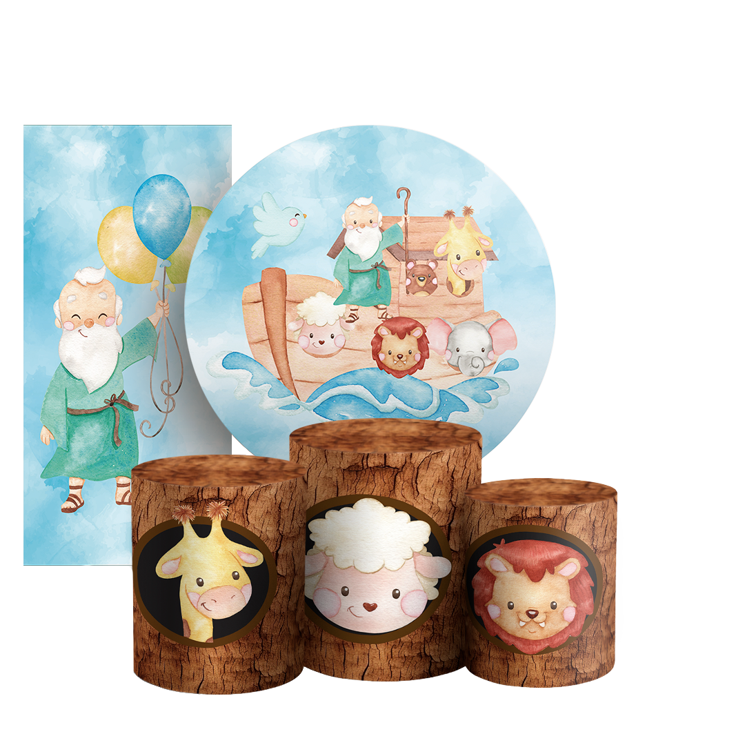 Arte Digital Painel de Festa - Arca de Noe 802759